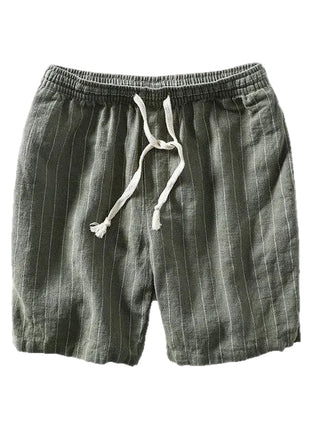 Men's Summer Striped Casual Shorts army green
