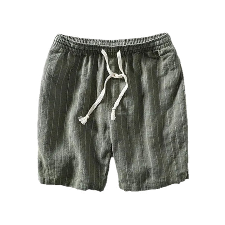 Men's Summer Striped Casual Shorts army green