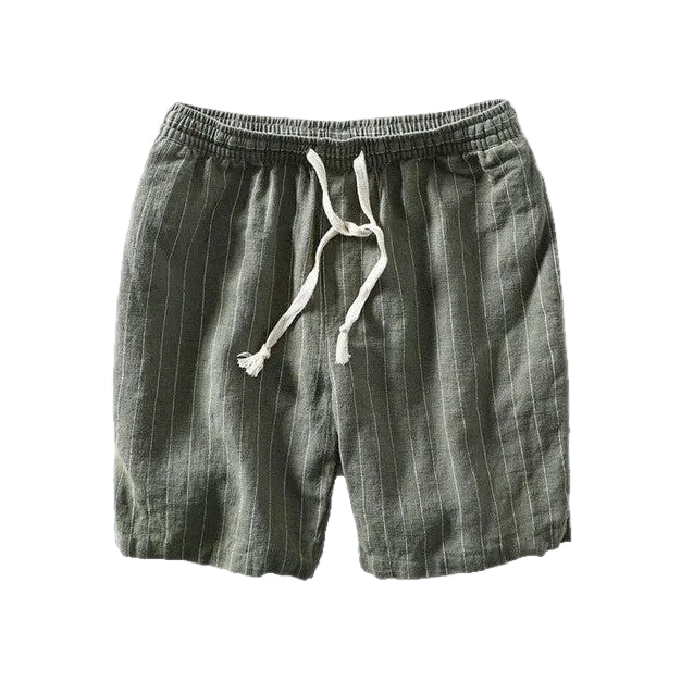 Men's Summer Striped Casual Shorts army green