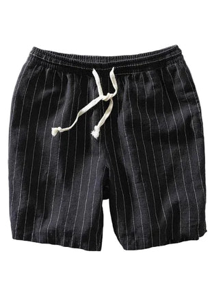 Men's Summer Striped Casual Shorts black