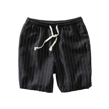 Men's Summer Striped Casual Shorts black