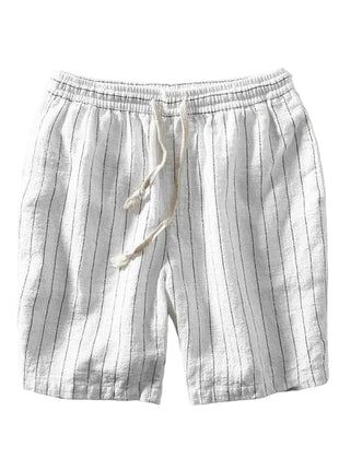 Men's Summer Striped Casual Shorts white