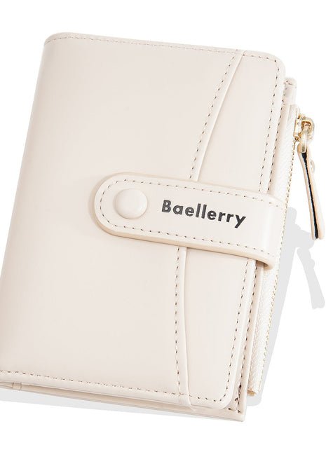 Modern casual PU leather wallet with buckle decoration and anti-theft function.