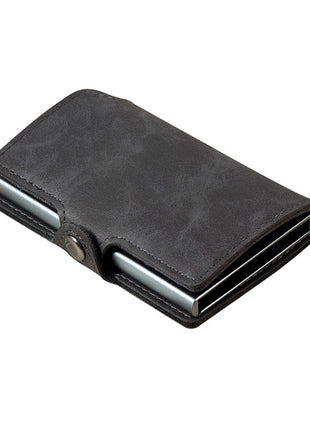 Modern metal card holder wallet designed for organized everyday card storage.