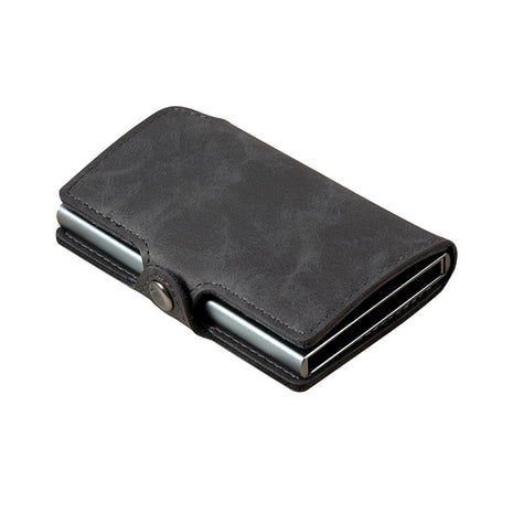 Modern metal card holder wallet designed for organized everyday card storage.