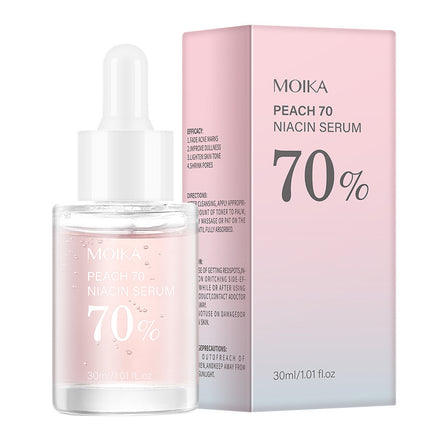 Moika Peach 70 Niacin Serum bottle and packaging on a white background