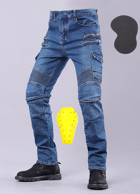 Motorcycle Riding Jeans with Protective Gear