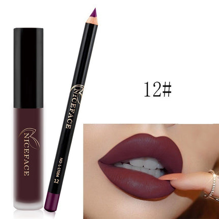 NICEFACE Lip Gloss & Pencil Set