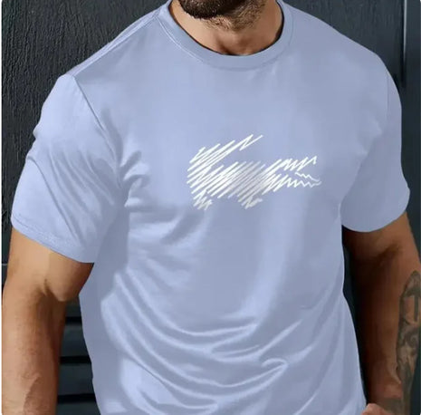 Camiseta Casual de Manga Corta con Estampado 3D