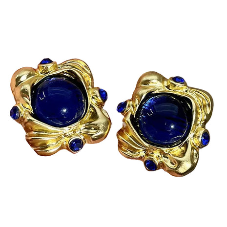 Elegant Blue Crystal Earrings