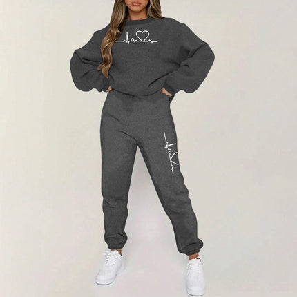 Hooded Fleece-lined Sweaters and Pants Set