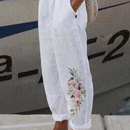 Digital Printing Bubble Crepe Trousers