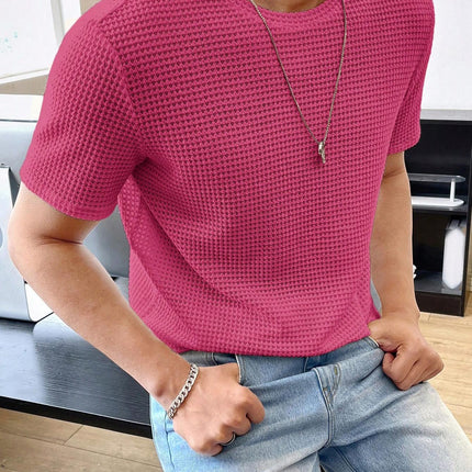Men's Casual Loose Solid Color Short Sleeve
