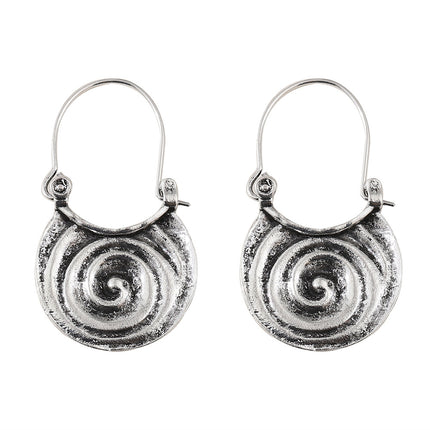 Geometric Gypsy Curved Metal Earrings