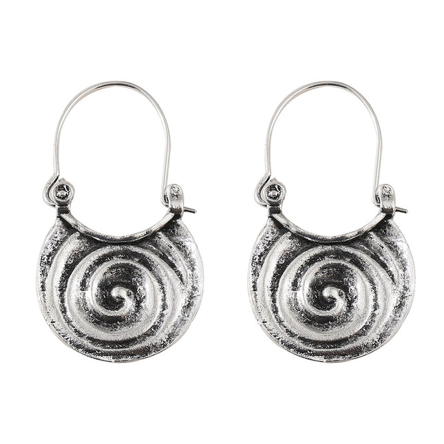 Geometric Gypsy Curved Metal Earrings