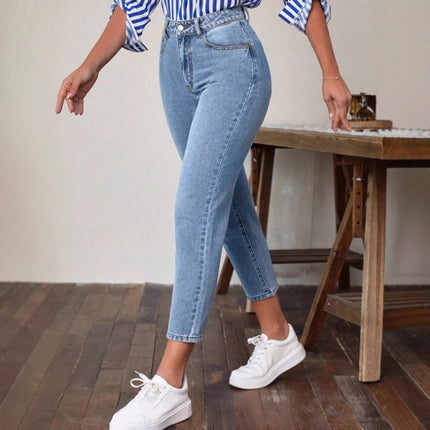 Retro High Waist Stretch Skinny Jeans