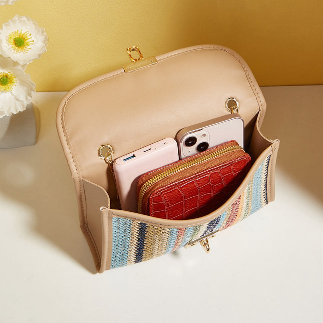 Woven Chain Square Crossbody Bag