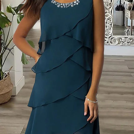 Mid-length Skirt Pullover Round Neck Dress