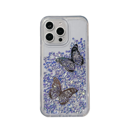 iPhone 13/14/15/16 Quicksand Butterfly Case