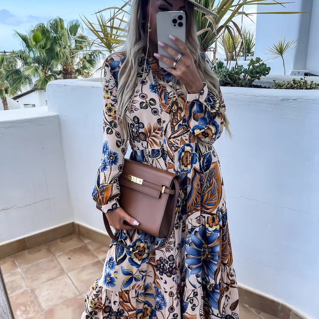 Special V-neck Mid Waist Dress