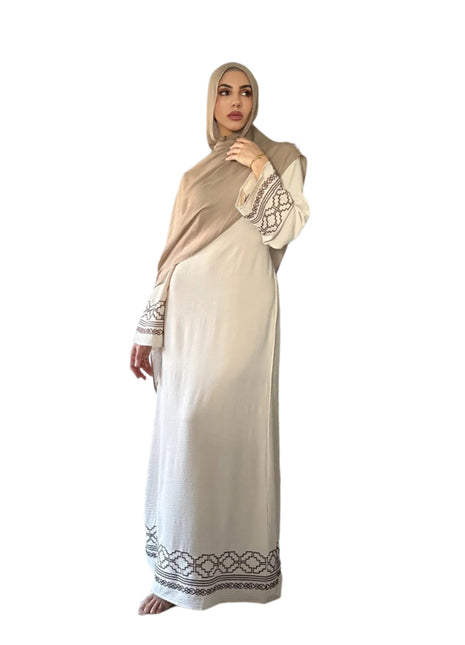 Abaya de Moda con Bordado y Personalidad