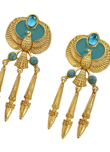Falcon Light Blue Crystal Earrings