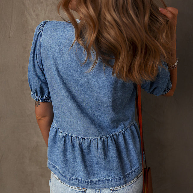 Bow Bandage Jeans Shirt