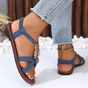 Sandalias decorativas de metal sencillas