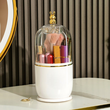 Transparent Rotating Makeup Brush Holder