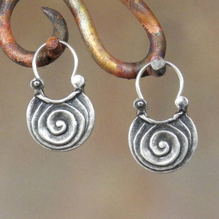 Geometric Gypsy Curved Metal Earrings