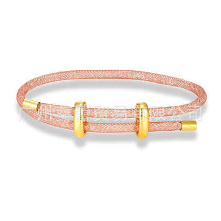 Rhinestone Net Star Bracelet