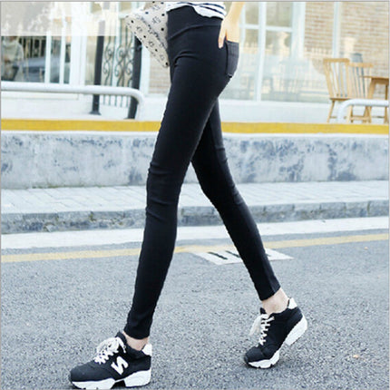 Stretch Leggings Back Pocket Pencil Pants