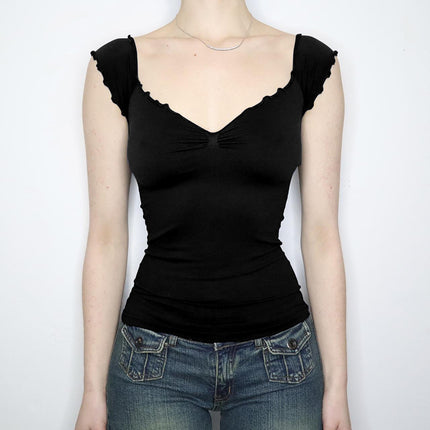 Lace Chest-shaped Waist-tight Exposed Back Short-sleeved Slimming Top