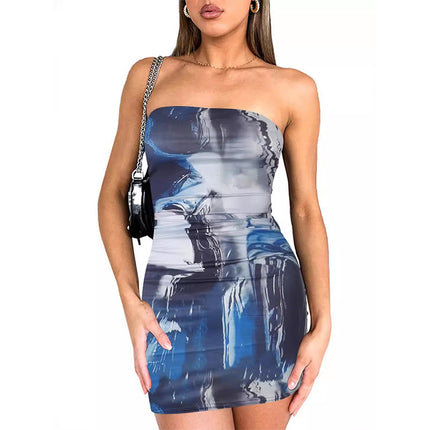 Chest Wrap Hip Elastic Tight Dress