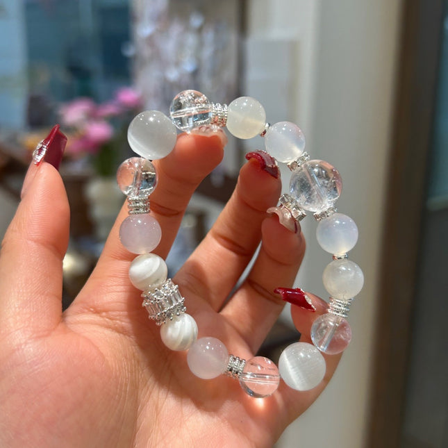 White Agata Crystal Five Elements Bracelet