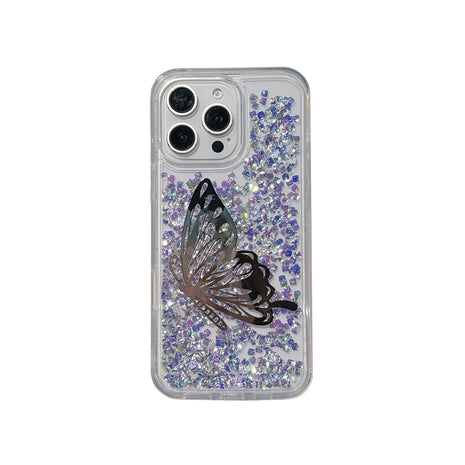 iPhone 13/14/15/16 Quicksand Butterfly Case