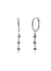 Platinum Purple Stone / 925 Silver