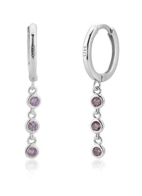S925 Silver Zircon Stone Earrings