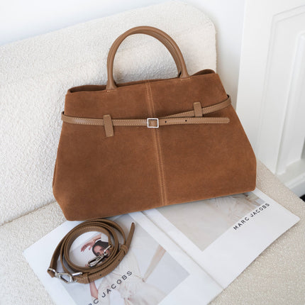 High-grade Suede Frosted Portable Shoulder Crossbody Bag