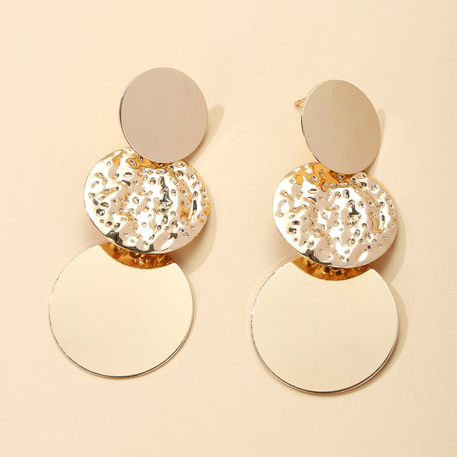 Simple Exaggerated Temperamental High Sense Round Ring Earrings