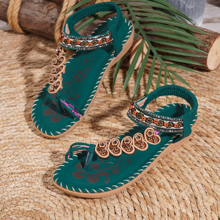 Bohemian Casual Rhinestone Sandals