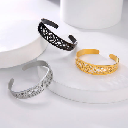 Electroplated Knot Hollow Stainless Steel Bracelet