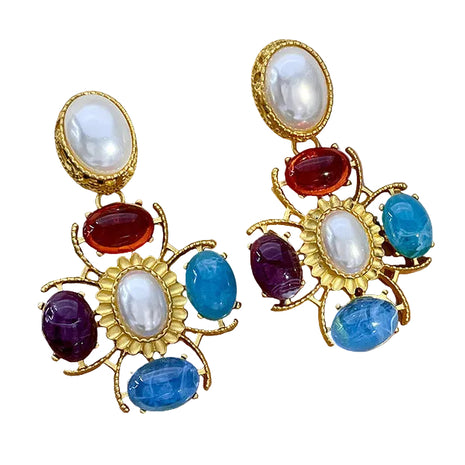 Four Crystal Earrings