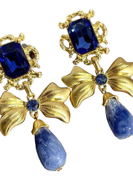 Tears Blue Crystal Earrings