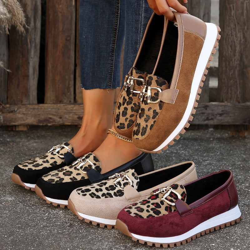 Fashion Women's Summer Metal Buckle Flat Shoes