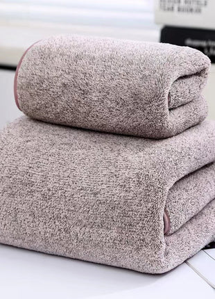 Thick Bamboo Charcoal Fiber Coral Fleece Towels Set