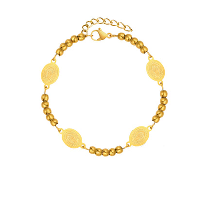 Stainless Steel Round Beads Bracelet