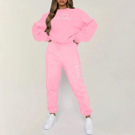 Hooded Fleece-lined Sweaters and Pants Set