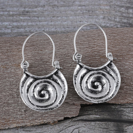 Geometric Gypsy Curved Metal Earrings
