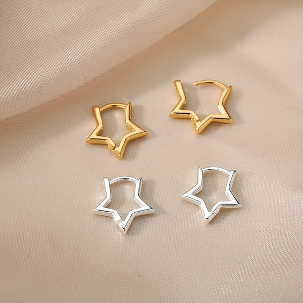 Fashion Creative Pentagram Earrings